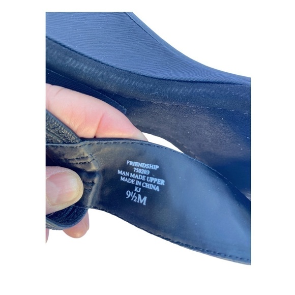 NWT New York Transit Friendship Heels Black Ladies 9  1/2 - Picture 13 of 15